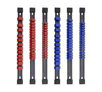 eMagTech 6pcs Socket Organizer Mountable Sliding Holder Rail Rack Tool Storage Portable Socket Organizer Tray 86 Socket 1/4-Inch 3/8-Inch 1/2-Inch Tool Trays