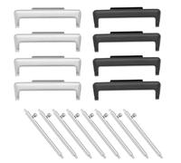 eMagTech 8PCS Metal Watch Strap Connector Compatible with Huawei Watch Fit 2, 20mm Band Width, Black and Silver