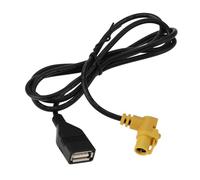 eMagTech Car Radio USB to 4-pin Yellow Socket Adapter Compatible with VW Amarok Beetle, 100cm