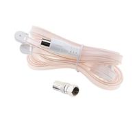 eMagTech FM Antenna Dipole Indoor Aerial 75 ohm 1.6m Extension Cable for Music System Indoor Radio Bluetooth Stereo Receiver AV Audio Compatible with Yamaha Denon Onkyo