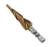 eMagTech Spiral Grooved Step Drill Bit 3-13mm Metric Size M35 Cobalt High Speed Steel 6.35mm Hex Shank HSS Cutting Tool for DIY Plastic Wood Metal