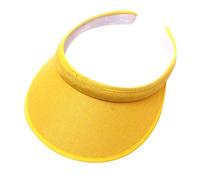 Emaha Sun Visor Hats Women Men Adjustable Clip On Wide Brim Visors Cap Outdoor Sports Golf Beach Travel Tennis Caps, Yellow, One Size