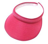 Emaha Sun Visor Hats Women Men Adjustable Clip On Wide Brim Visors Cap Outdoor Sports Golf Beach Travel Tennis Caps, Hot Pink, One Size