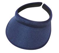 Emaha Sun Visor Hats Women Men Adjustable Clip On Wide Brim Visors Cap Outdoor Sports Golf Beach Travel Tennis Caps, Navy, One Size