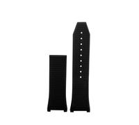 EMAIGlPO Fit For Ferragamo Sports Series Three Eyes F80 F-80 Rubber Silicone Men's Notched Folding Buckle Waterproof Watch Strap Watchband(Black-no clasp)