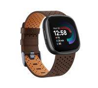 EMAIGlPO Leather Strap Fit For Fitbit Versa 3/Versa 4 Sense/Sense 2Band Bracelet Watchband Strap(Brown,FOR FITBIT VERSA 3_SIZE S)