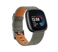 EMAIGlPO Leather Strap Fit For Fitbit Versa 3/Versa 4 Sense/Sense 2Band Bracelet Watchband Strap(Gray,FOR FITBIT SENSE 2_SIZE L)