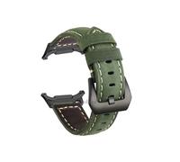 EMAIGlPO Leather Strap fit for Samsung Galaxy Watch 7 Ultra 47mm No Gaps Bracelet Wristband fit for Galaxy Watch Ultra Band Replacement(Green black)