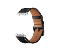 EMAIGlPO Leather Strap Suitable Fit For Amazfit T-rex 3 Bracelet Accessories(Black-silver)
