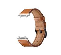 EMAIGlPO Leather Strap Suitable Fit For Amazfit T-rex 3 Bracelet Accessories(Brown-silver)