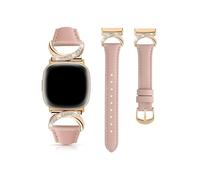 EMAIGlPO Leather Strap Suitable Fit For Fitbit Versa 4/3/Sense 2/Sense Watch Accessories(Pink,For Sense sense2)