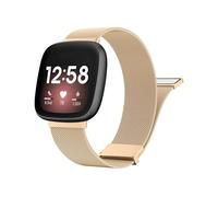EMAIGlPO Metal Strap fit For Fitbit Versa 3 4 Sense/sense 2 Bracelet Milanese Replacement Strap(Rose gold,For Fitbit Versa 3)