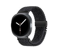 EMAIGlPO Nylon Braided Loop Strap Fit For Samsung Galaxy Watch 8 Classic 46mm 40/44mm Parachute Buckle Watchband(Graphite black,For Galaxy Watch 8 40mm)