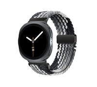 EMAIGlPO Nylon Braided Loop Strap Fit For Samsung Galaxy Watch 8 Classic 46mm 40/44mm Parachute Buckle Watchband(Dark chocolate,For Galaxy Watch 8 40mm)