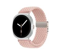 EMAIGlPO Nylon Braided Loop Strap Fit For Samsung Galaxy Watch 8 Classic 46mm 40/44mm Parachute Buckle Watchband(Pink,For Watch 8 Classic 46mm)