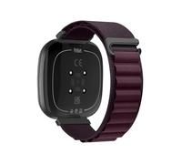 EMAIGlPO Nylon Loop Strap fit for Fitbit Versa 4/3 Sense 2/1 Replaceable Wristband Sport Watchband Accessories(Wine red,For Fitbit Sense)