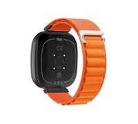EMAIGlPO Nylon Loop Strap fit for Fitbit Versa 4/3 Sense 2/1 Replaceable Wristband Sport Watchband Accessories(Orange,For Fitbit Versa 3)