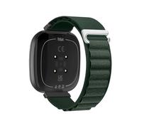 EMAIGlPO Nylon Loop Strap fit for Fitbit Versa 4/3 Sense 2/1 Replaceable Wristband Sport Watchband Accessories(Army-green shiny,For Fitbit Versa 4)