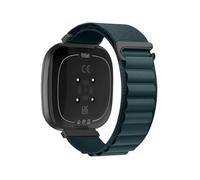 EMAIGlPO Nylon Loop Strap fit for Fitbit Versa 4/3 Sense 2/1 Replaceable Wristband Sport Watchband Accessories(Rainforest green,For Fitbit Sense)