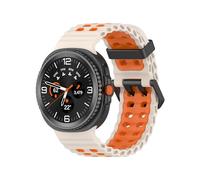 EMAIGlPO Silicone Strap Fit For Samsung Galaxy Watch 8 40mm 44mm/ 8 Classic 46mm Watchband Accessories(Starlight-Orange,For Galaxy Watch 8 40mm)