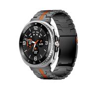 EMAIGlPO Titanium Band Fit For Samsung Galaxy Watch 8 Classic 46mm Strap Wrist Accessories(Black orange,For Galaxy 8Classic 46mm)