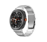 EMAIGlPO Titanium Wrist Band Fit For Samsung Galaxy Watch 8 Ultra 2 Strap Man Business Bracelet(Silver)
