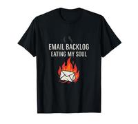 Email Backlog Eating My Soul Office Burnout Humor Design T-Shirt