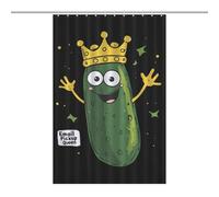 Email to Pickle Waterproof Shower Curtain with 12 Hooks Washable Quick Dry Bathroom Curtains