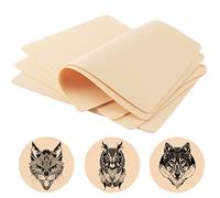 Emalla 5pcs Tattoo Practice Skin 8"x6" Fake Skin Double Sided Microbading Silicone for Artists & Beginners
