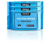 EMALLA Cleansing Anti-inflammantory Tattoo Wipes 3 pack (20-count) Alcohol-Free Plant Fiber Tattoo Aftercare Supplies for Ink Wipe, Skin Care, Tattooing