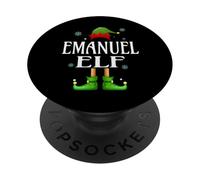 EMANUEL Elf Xmas Funny Men's Family Matching Christmas PopSockets Adhesive PopGrip