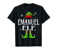 Emanuel Elf Xmas Funny Men's Family Matching Christmas T-Shirt