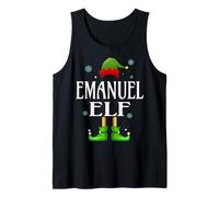 Emanuel Elf Xmas Funny Men's Family Matching Christmas Tank Top