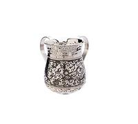 EMANUEL Yair Stainless Steel Washing Cup for Netilat Yadayim Elegant Etched Design (Pomegranates NYY-2)