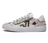 Emanuélle Vee, Olivia Rhinestone Sneaker Fashion Casual Fashion Leather, Multicolor Zebra, 5 UK