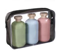 Emarful Plastic Hand Soap Dispenser Set,10oz 300ML Portable Leak-Proof Travel Squeeze Bottles Reusable Toiletry Bottles for Shampoo, Lotion, and Liquid(Pink+Blue+Green)