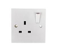 eMarkooz Single Switched Socket Wall 1 Gang Plug E