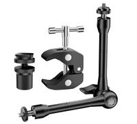 EMART 11 Inch Magic Arm with Super Clamp,1/4" 3/8" Screws Articulating Friction Magic Arm Clamp Kit with 360° Adjustable Cold Shoe Large Crab Pliers Clip for Camera, Light, Monitor, Webcam