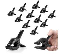 EMART 12 Pack Heavy Duty Spring Clamps 3.5 Inch Professional Plastic Backdrop Clips for Photography Studio, Background Stand, Woodworking, Crafts, Tarp-Black