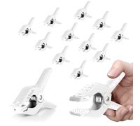 EMART 12 Pack Heavy Duty Spring Clamps 4.5 Inch Professional Plastic Backdrop Clips for Photography Studio, Background Stand, Woodworking, Crafts, Tarp-White