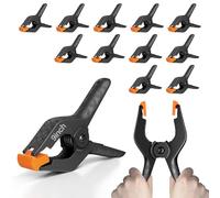 EMART 12 Pack Heavy Duty Spring Clamps 9 Inch Professional Plastic Backdrop Clips for Photography Studio, Background Stand, Woodworking, Crafts, Tarp-Yellow