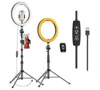 EMART 12" Ring Light with 55" Extendable Tripod Stands and Phone Holder, Dimmable LED Circle Round Light for Selfie Camera Photography/Makeup/YouTube Video/Vlogging/Live Streaming
