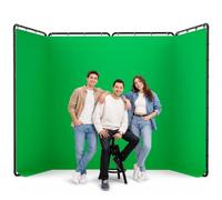 EMART 13x8ft Green Screen Backdrop with Stand Portable Green Screen