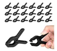 EMART 20 Pack Heavy Duty Muslin Spring Clamps, Professional 2 Inch Nylon Backdrop Clips for Photography Studio, Photo Booth, Backdrop Stand, Paper, Woodworking, Crafts, Tarp -Black