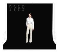 EMART 3.0x3.0m/10x10ft Black Photo Backdrop Screen for Photography, Large Back Drop Drapes Party Background Curtain with 4 Backdrop Clips, Polyester Fabric Sheet Video Studio Portrait Photoshoot