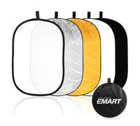 EMART 35'' x 47'' 5 in 1 Photo Collapsible Photography Reflector with Bag, Large Oval Portable Panel for Studio Video, Portraint, Outdoor Shooting -Translucent, White, Silver, Gold, Black
