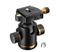 EMART 36mm Camera Tripod Ball Head, 360°Metal Panoramic Low Profile Ballhead with Arca Type Quick Release Plate, 1/4" & 3/8" Screw for Monopod Slider DSLR Camera Camcorder, Vertical Max Load 33lb/15kg