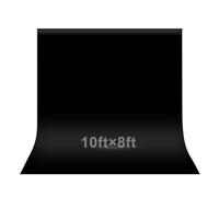 EMART 3x2.4m/10x8ft Black Photo Backdrop Screen for Photography, Large Back Drop Drapes Party Background Curtain, Polyester Fabric Sheet Video Studio Portrait Photoshoot