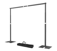 EMART 3x3.6m Pipe and Drape Backdrop Stand,Heavy Duty Wedding Stand,Black | 10x12ft Background Support Kit,Heavy Duty Metal Base,Stable,Adjustable Back Drop Frame,Photography,Wedding,Party,Banquet