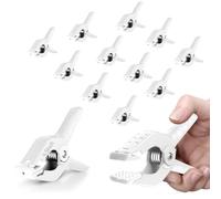 EMART 4.5" Spring Clamps Heavy Duty Clips Anti -Slip Handle, White -12 Pack